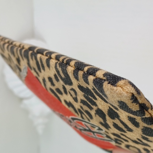 BRIGHTON Vibrant Cheetah & Red Heart & Canvas Red Ribbon Make Up Bag 2020 - Picture 6 of 11